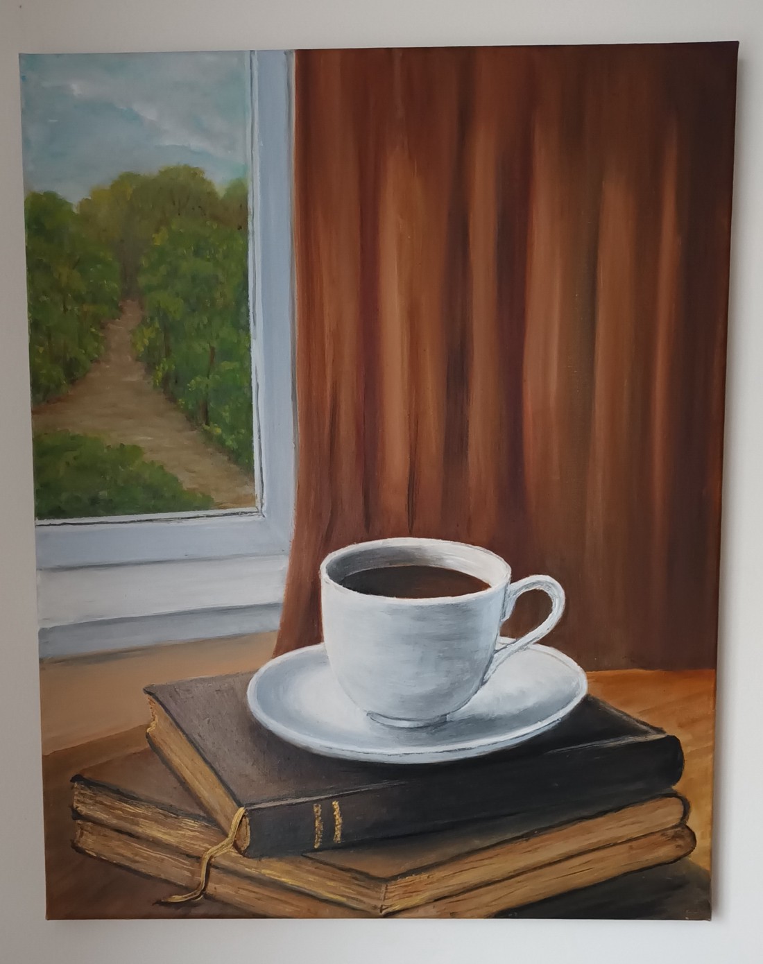 Cafea după-amiaza? - arte vizuale și accesorii  - picturi - pictură în ulei - Artynos.ro