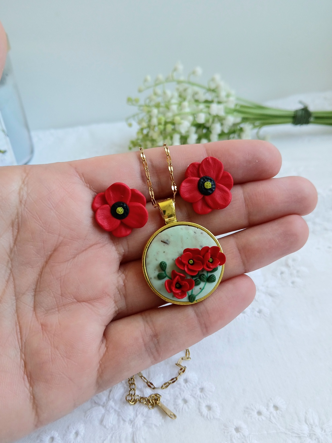 Set maci - bijuterii - cercei - cercei agățați - Artynos.ro