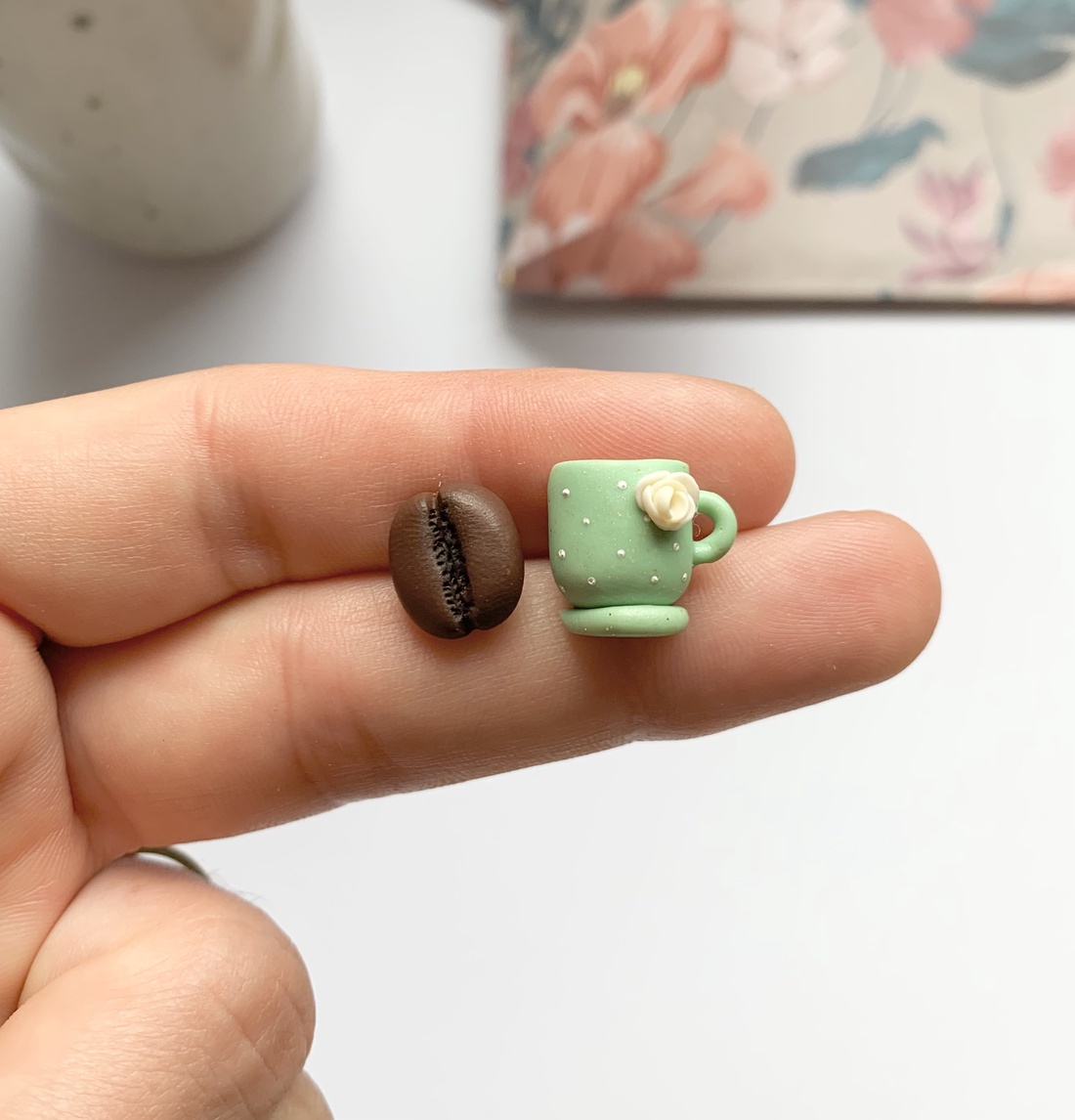 Cercei Coffee Lover - bijuterii - cercei - cercei cu figurine - Artynos.ro