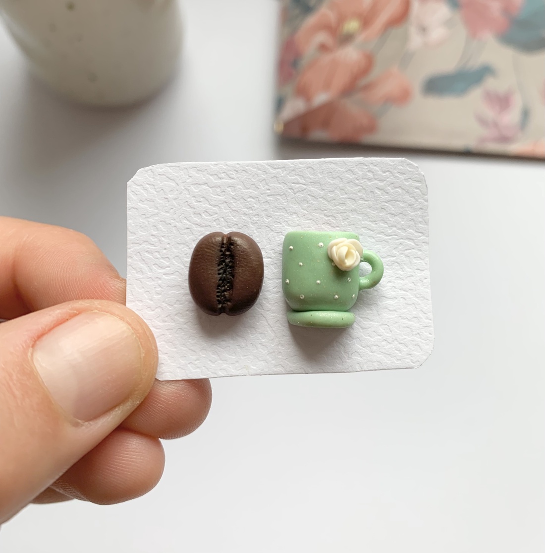 Cercei Coffee Lover - bijuterii - cercei - cercei cu figurine - Artynos.ro