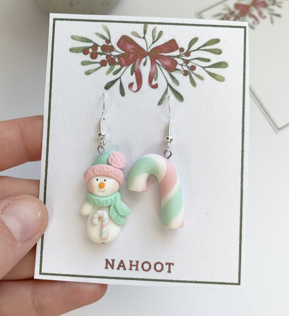 Cercei Om de zapada cu ciubuc - crăciun - cadouri de moș crăciun - cadouri de moș crăciun - Artynos.ro