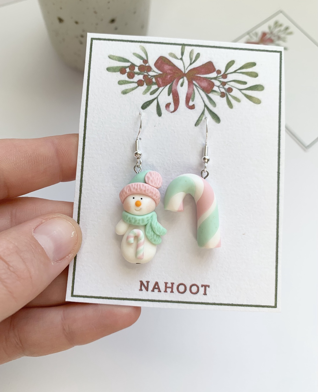 Cercei Om de zapada cu ciubuc - crăciun - cadouri de moș crăciun - cadouri de moș crăciun - Artynos.ro