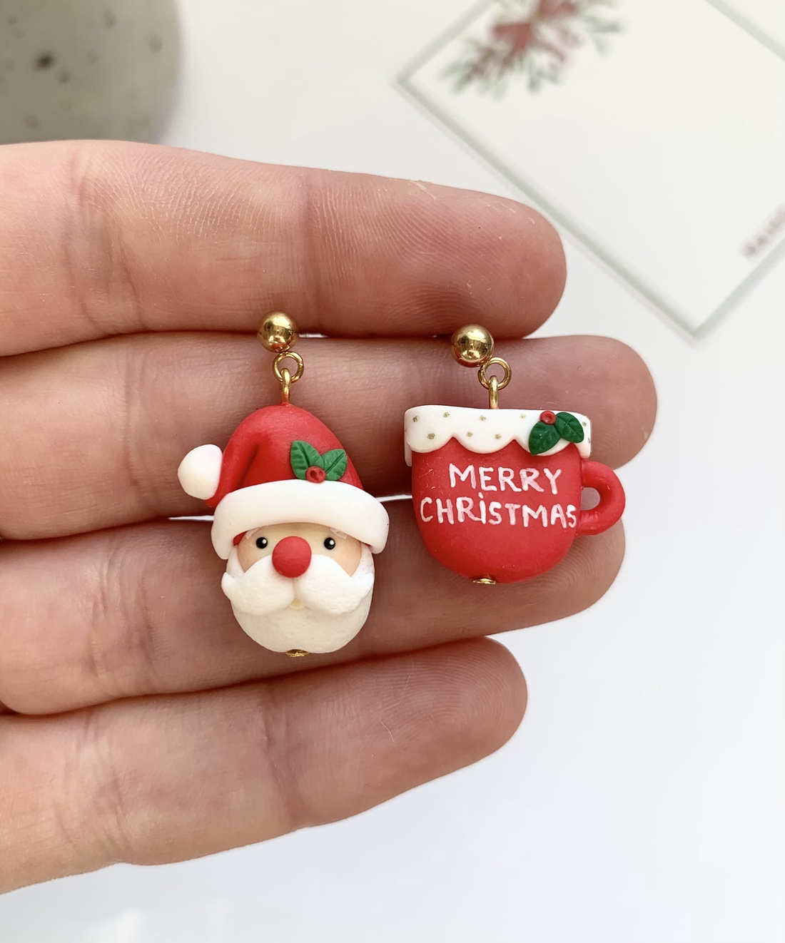 Cercei Mos Craciun - crăciun - cadouri de moș crăciun - cadouri de moș crăciun - Artynos.ro