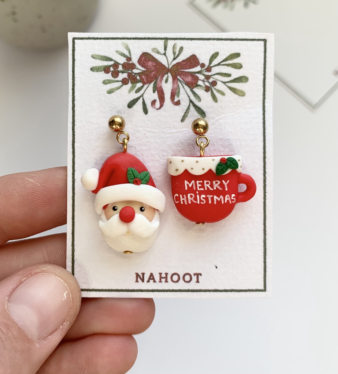 Cercei Mos Craciun - crăciun - cadouri de moș crăciun - cadouri de moș crăciun - Artynos.ro