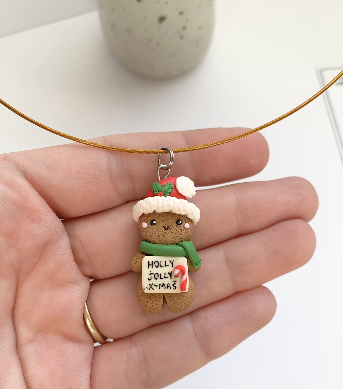 Colier Om de turta dulce - crăciun - cadouri de moș crăciun - cadouri de moș crăciun - Artynos.ro