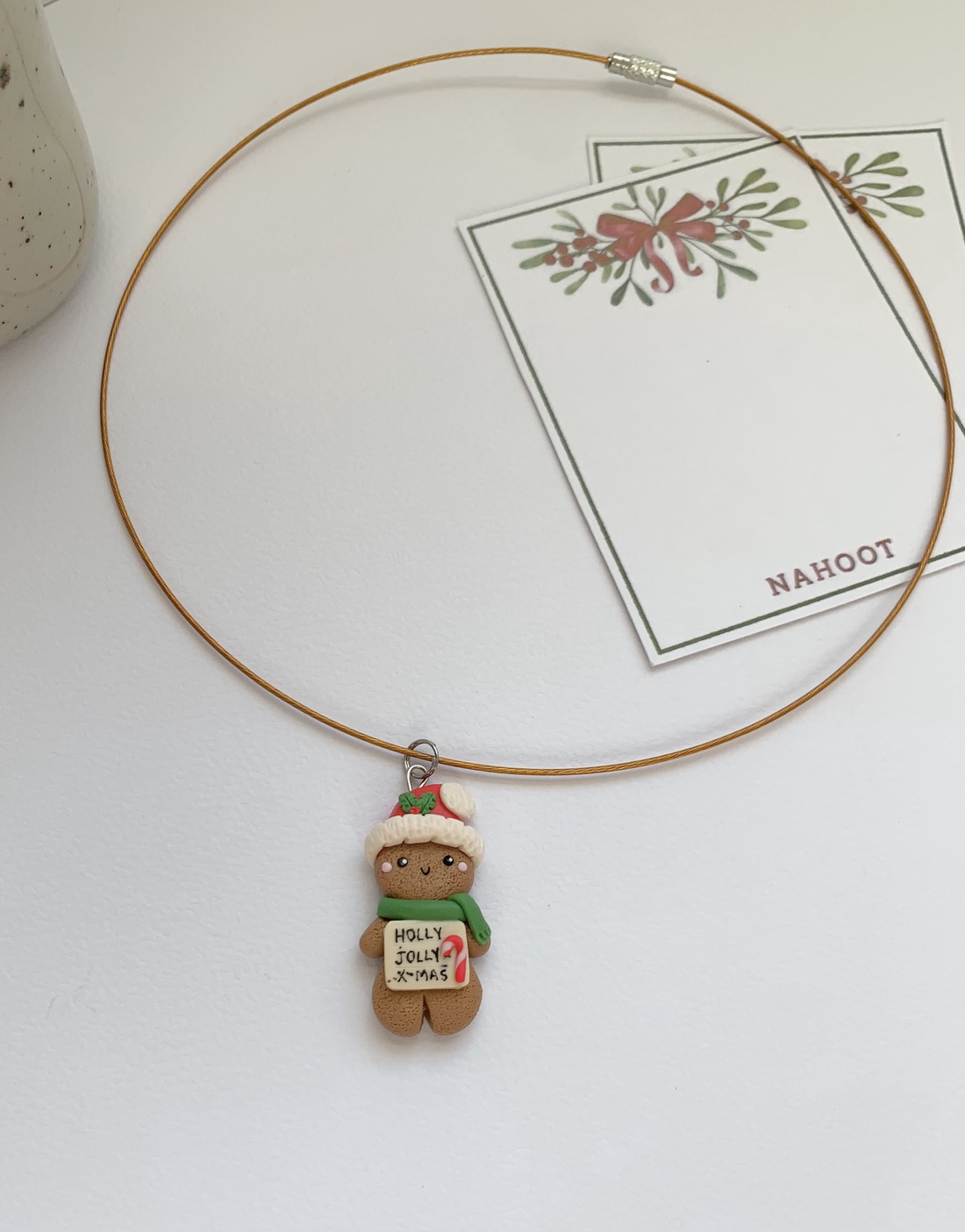 Colier Om de turta dulce - crăciun - cadouri de moș crăciun - cadouri de moș crăciun - Artynos.ro