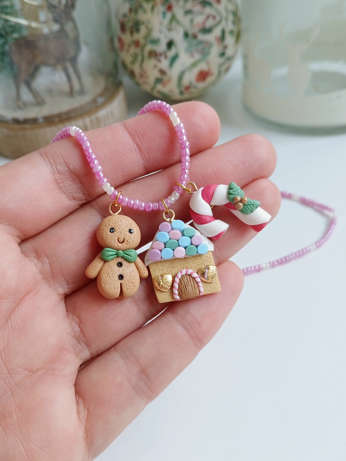 Colier Turtă Dulce - crăciun - cadouri de moș crăciun - cadouri de moș crăciun - Artynos.ro