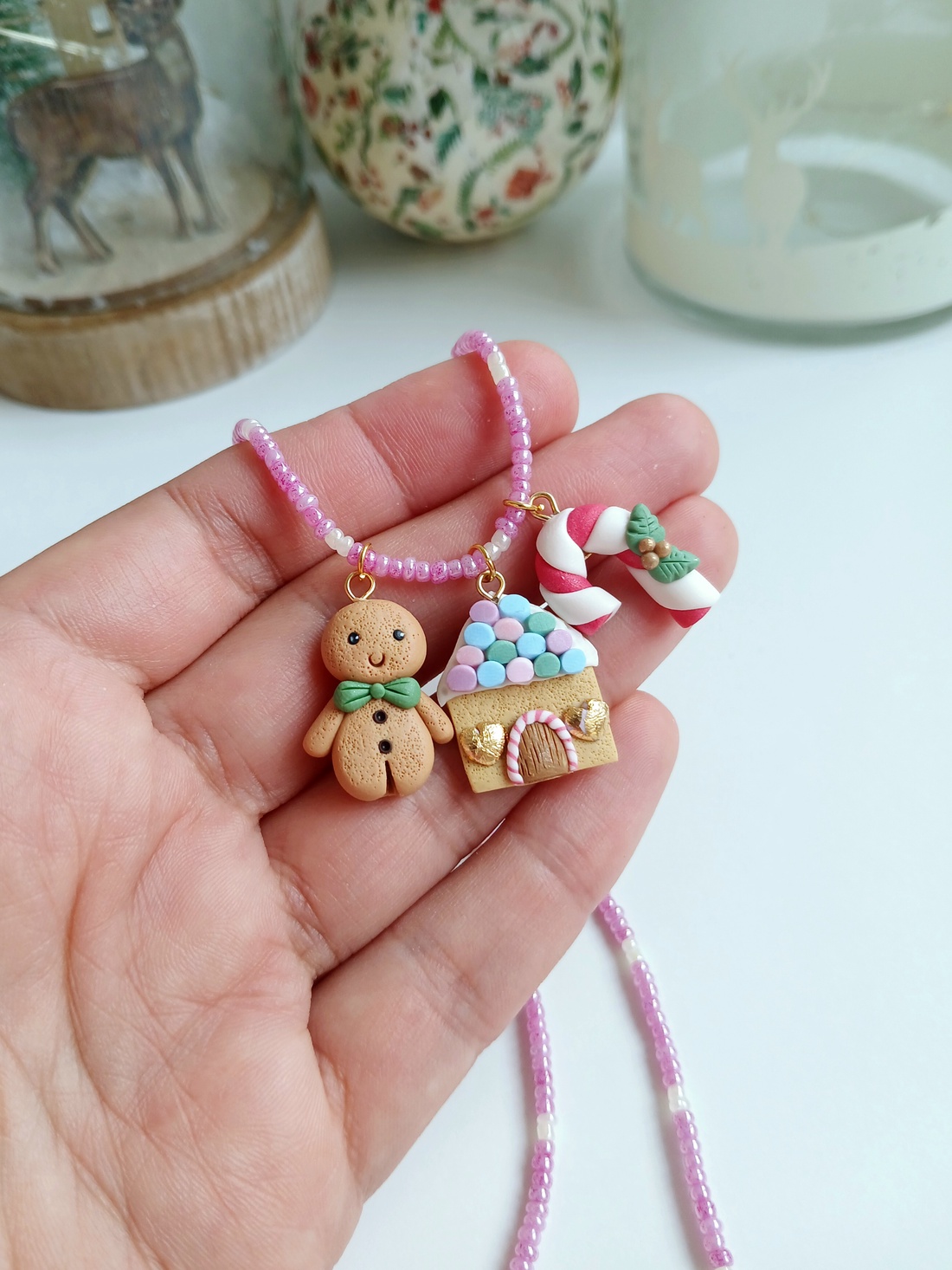 Colier Turtă Dulce - crăciun - cadouri de moș crăciun - cadouri de moș crăciun - Artynos.ro