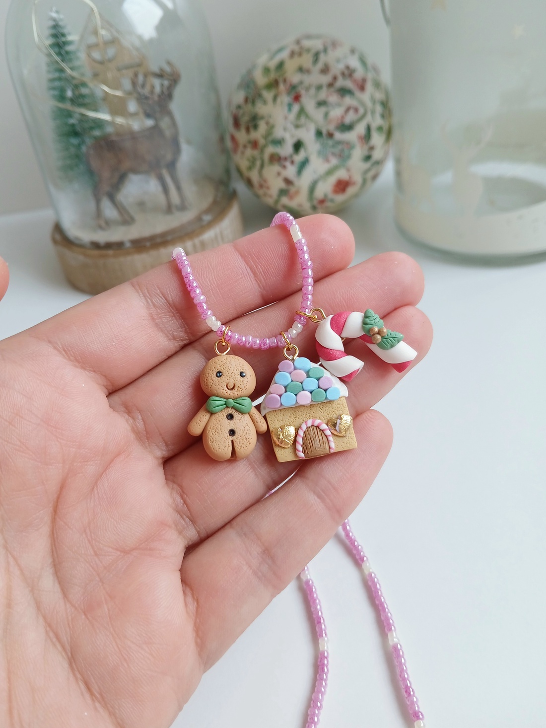 Colier Turtă Dulce - crăciun - cadouri de moș crăciun - cadouri de moș crăciun - Artynos.ro