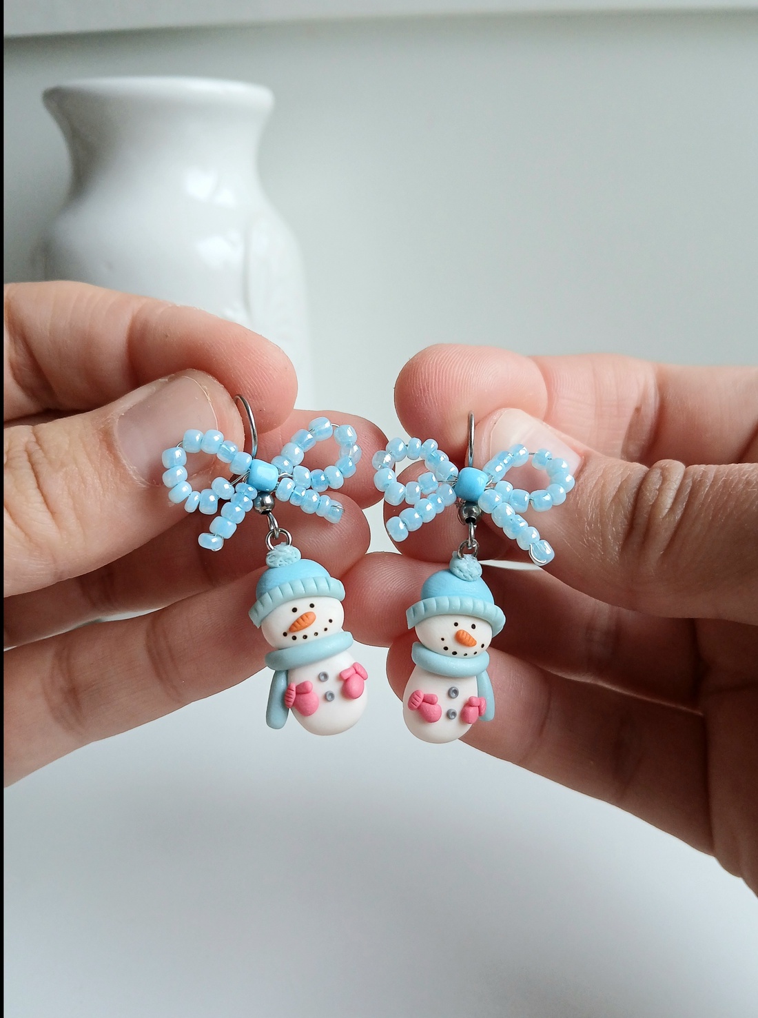 Cercei Snowmen - crăciun - cadouri de moș crăciun - cadouri de moș crăciun - Artynos.ro