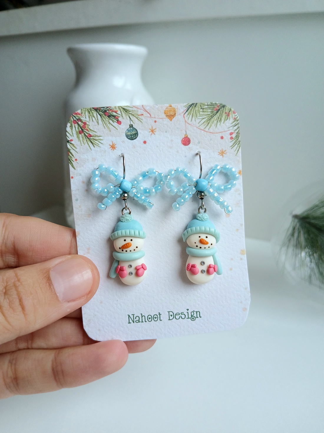 Cercei Snowmen - crăciun - cadouri de moș crăciun - cadouri de moș crăciun - Artynos.ro