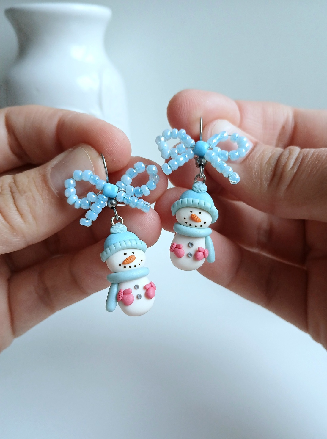 Cercei Snowmen - crăciun - cadouri de moș crăciun - cadouri de moș crăciun - Artynos.ro