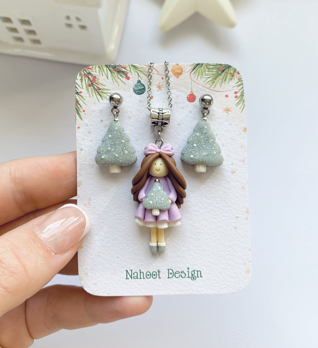  Set cercei si colier Winter Feeria - crăciun - cadouri de moș crăciun - cadouri de moș crăciun - Artynos.ro