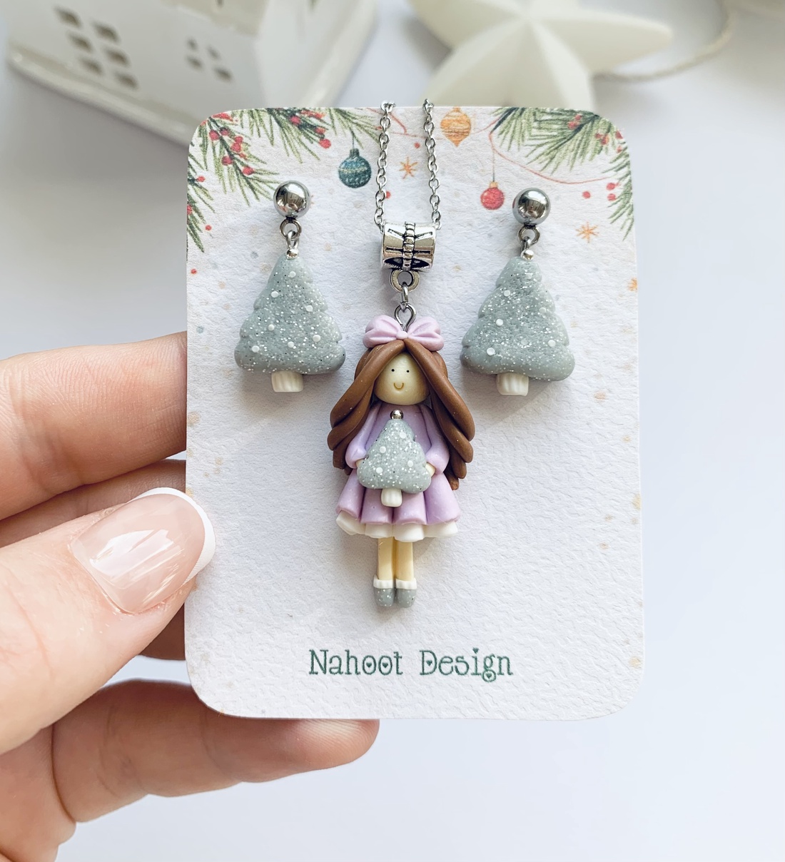  Set cercei si colier Winter Feeria - crăciun - cadouri de moș crăciun - cadouri de moș crăciun - Artynos.ro