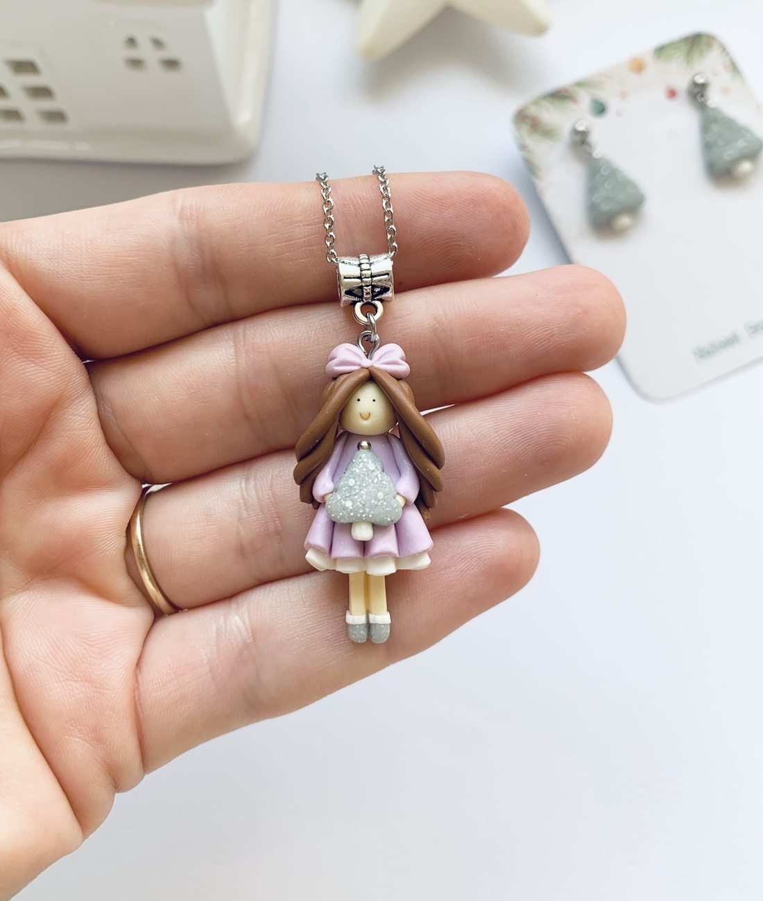  Set cercei si colier Winter Feeria - crăciun - cadouri de moș crăciun - cadouri de moș crăciun - Artynos.ro