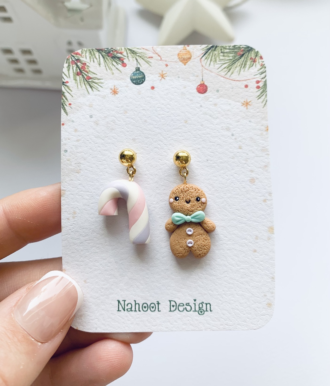 Cercei Gingerbread Feeria - crăciun - cadouri de moș crăciun - cadouri de moș crăciun - Artynos.ro