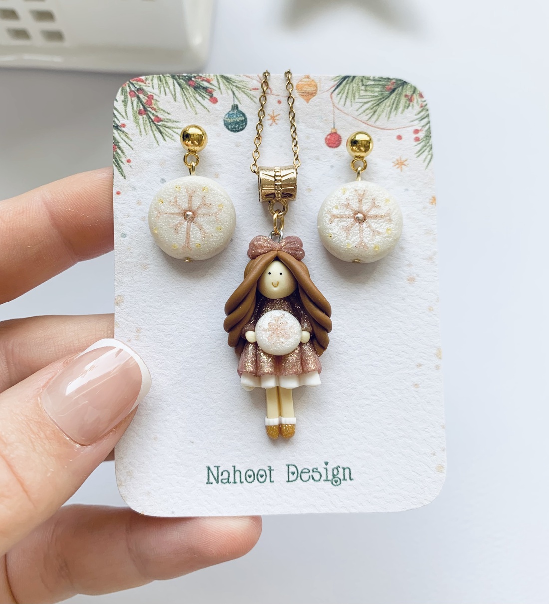  Set cercei si colier Snowflake magic - crăciun - cadouri de moș crăciun - cadouri de moș crăciun - Artynos.ro