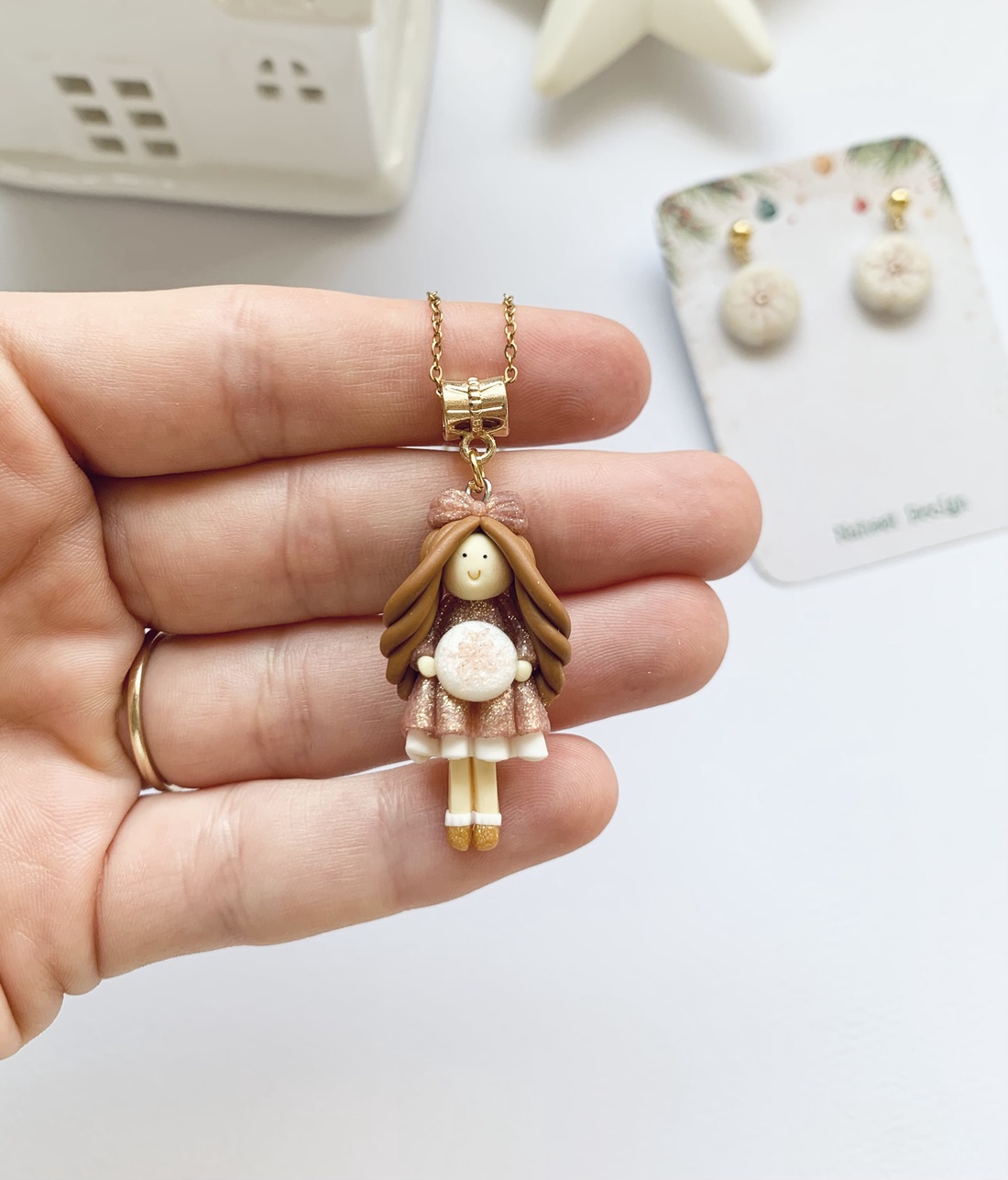  Set cercei si colier Snowflake magic - crăciun - cadouri de moș crăciun - cadouri de moș crăciun - Artynos.ro