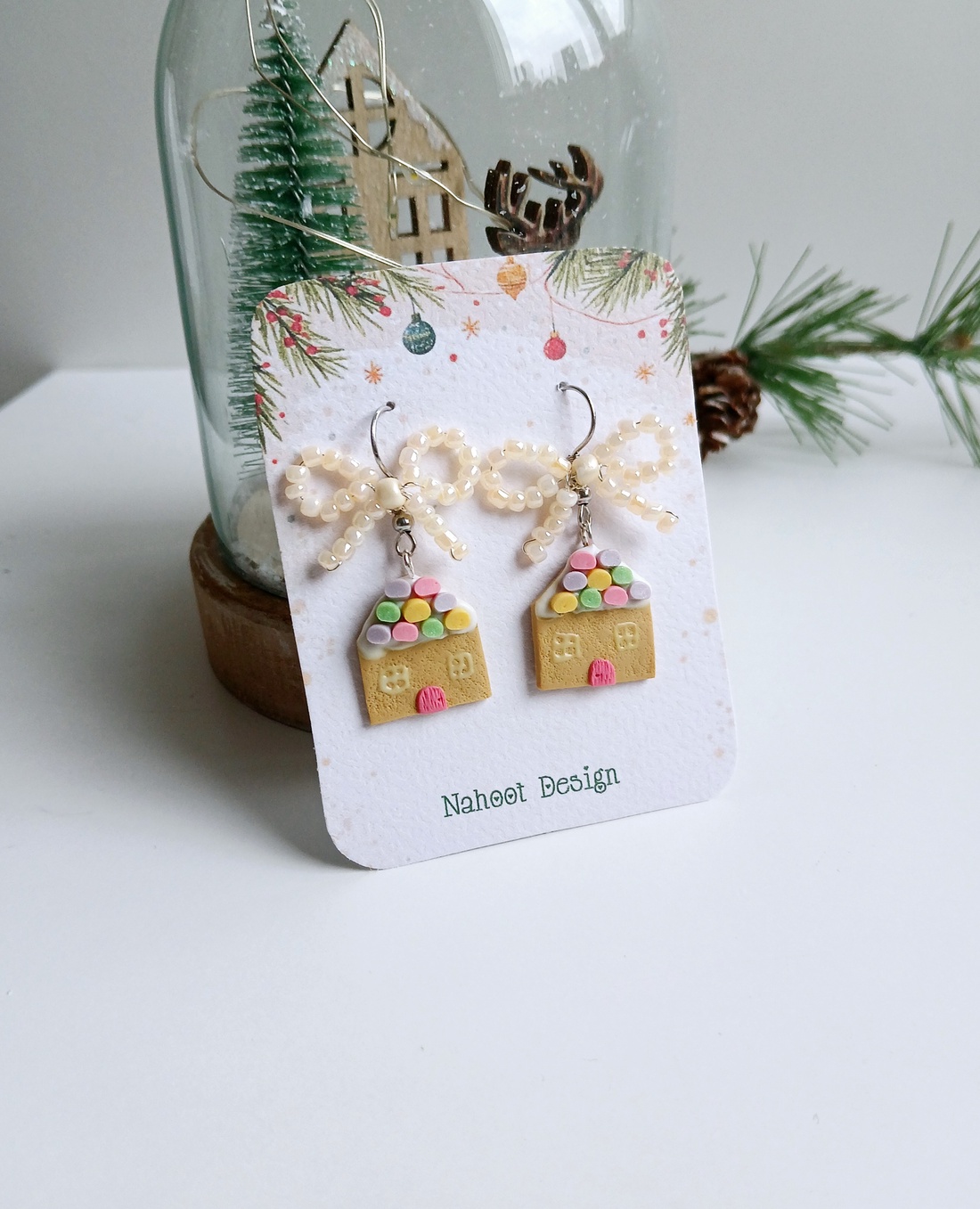 Cercei Casute - crăciun - cadouri de moș crăciun - cadouri de moș crăciun - Artynos.ro