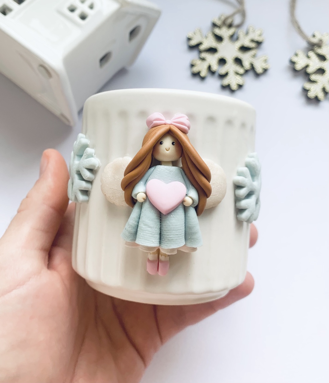 Suport lumanare Angelic Fairy - crăciun - cadouri de moș crăciun - cadouri de moș crăciun - Artynos.ro