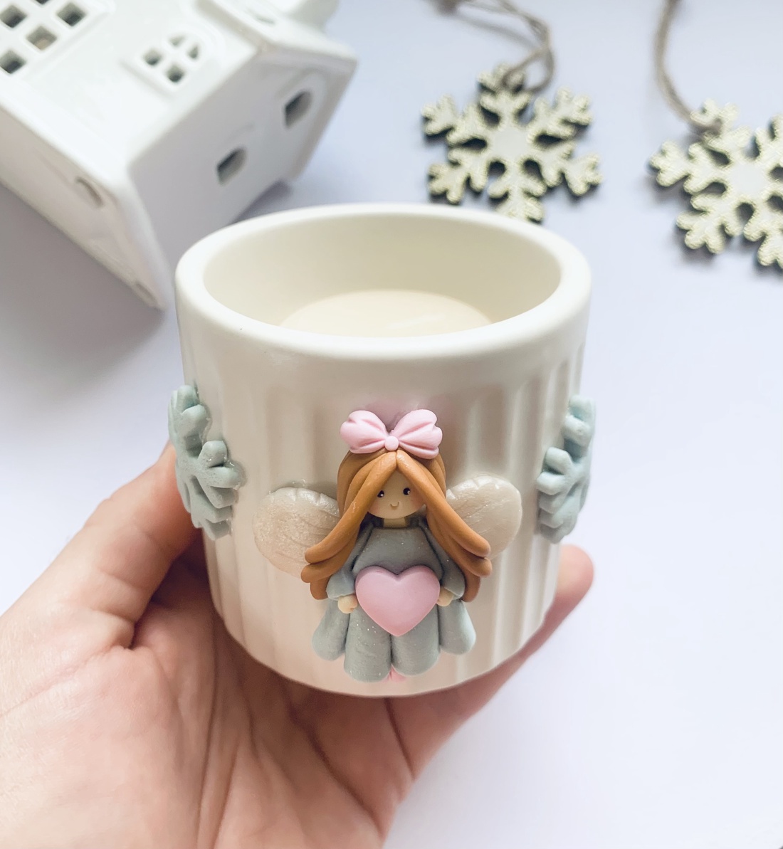 Suport lumanare Angelic Fairy - crăciun - cadouri de moș crăciun - cadouri de moș crăciun - Artynos.ro