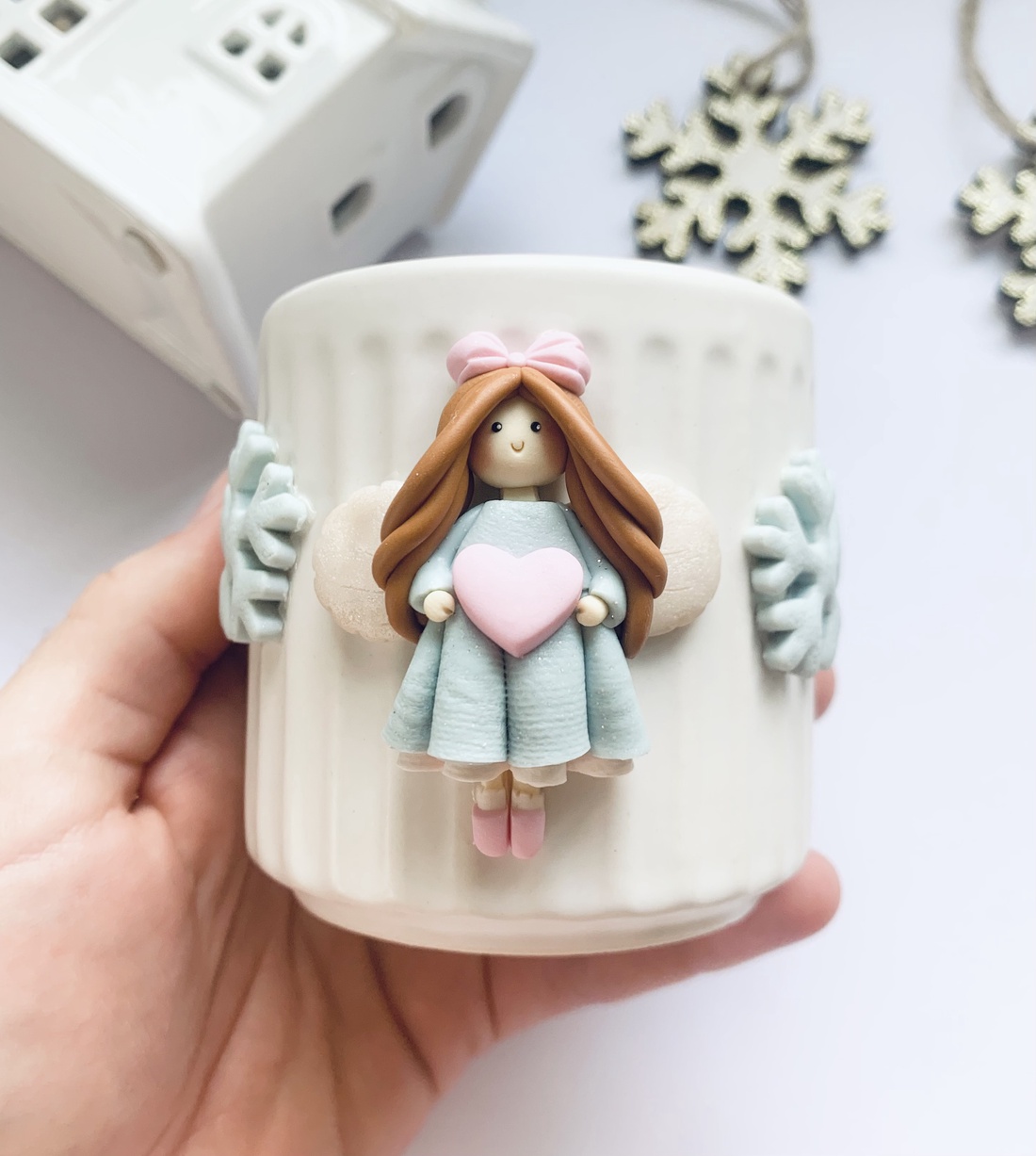 Suport lumanare Angelic Fairy - crăciun - cadouri de moș crăciun - cadouri de moș crăciun - Artynos.ro