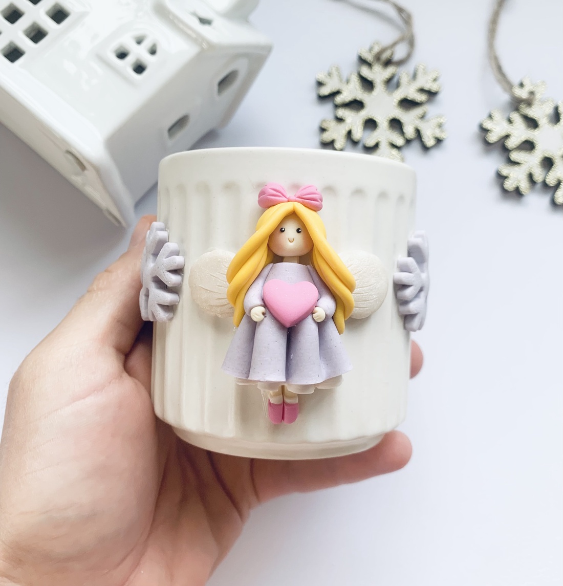 Suport lumanare Angelic Fairy - crăciun - cadouri de moș crăciun - cadouri de moș crăciun - Artynos.ro