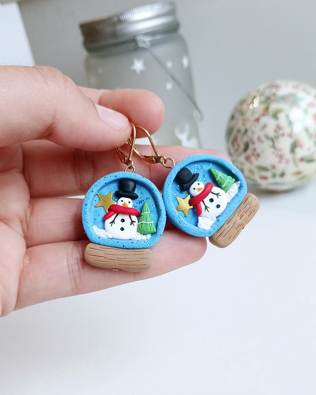 Cercei Globuri - crăciun - cadouri de moș crăciun - cadouri de moș crăciun - Artynos.ro