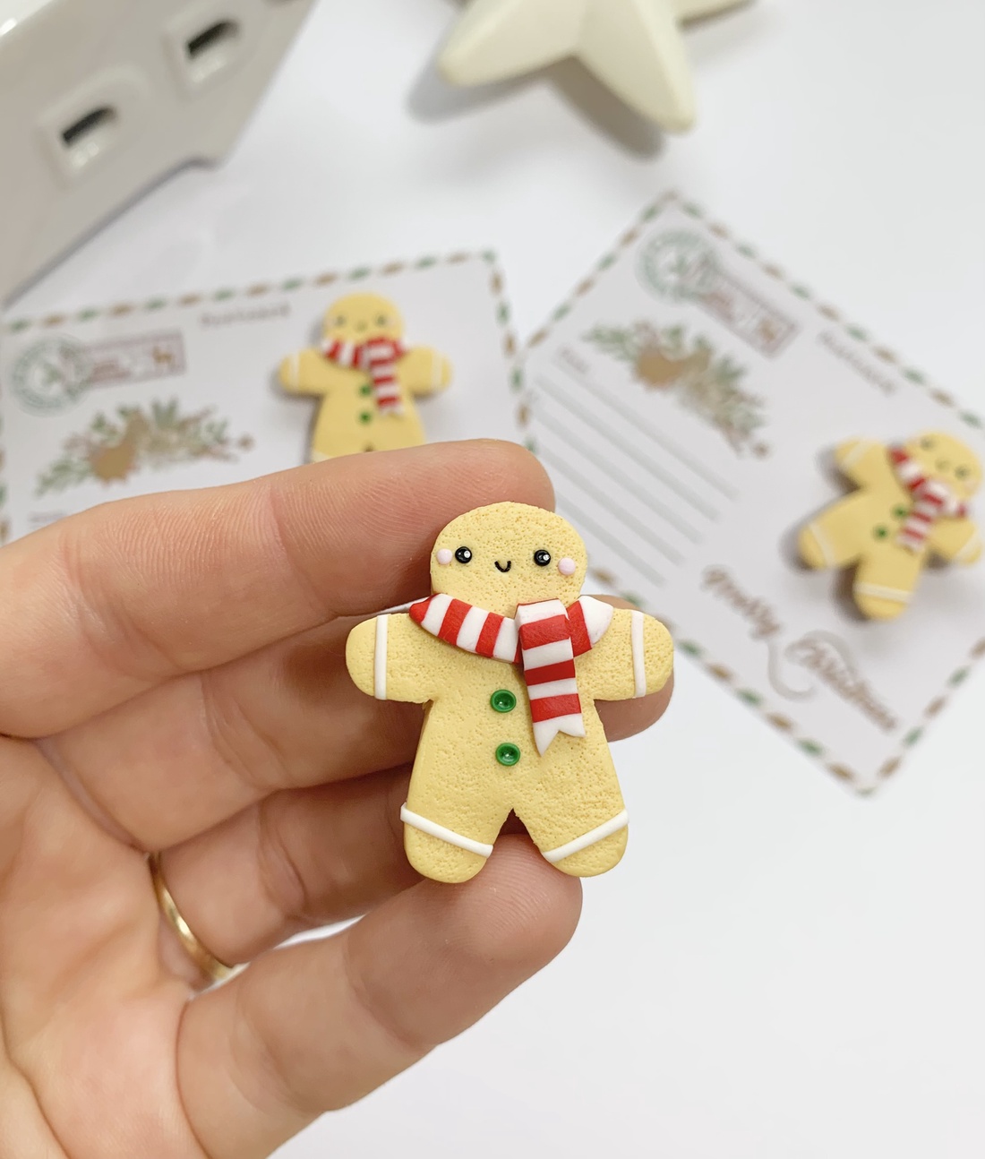 Brosa Gingerbread man - crăciun - cadouri de moș crăciun - cadouri de moș crăciun - Artynos.ro