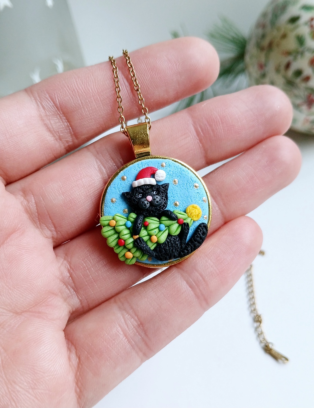 Colier Pisicuta - crăciun - cadouri de moș crăciun - cadouri de moș crăciun - Artynos.ro