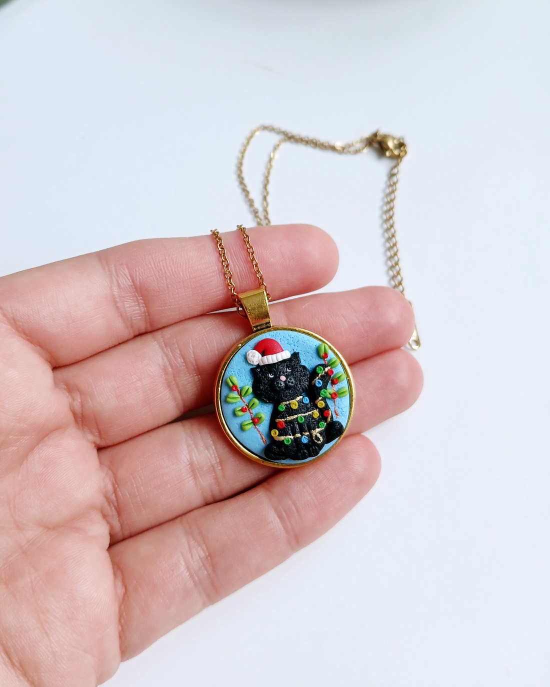 Colier Pisicuta - crăciun - cadouri de moș crăciun - cadouri de moș crăciun - Artynos.ro