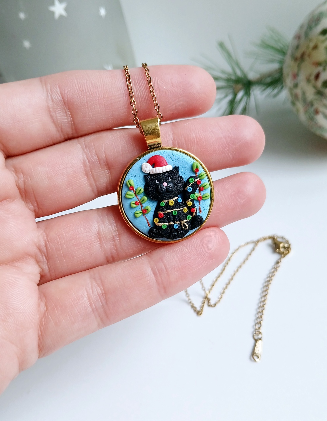 Colier Pisicuta - crăciun - cadouri de moș crăciun - cadouri de moș crăciun - Artynos.ro