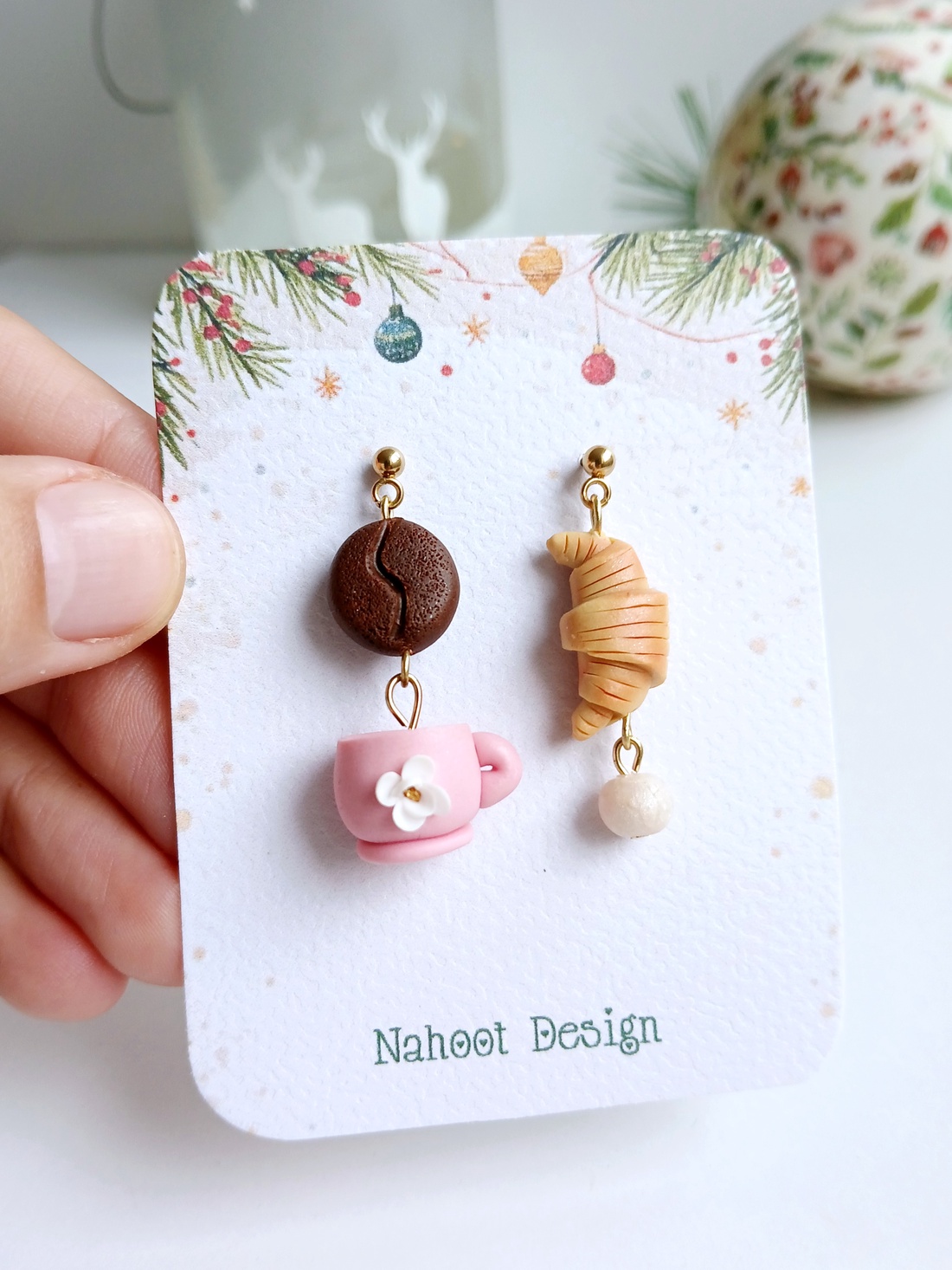 Cercei Coffee - crăciun - cadouri de moș crăciun - cadouri de moș crăciun - Artynos.ro