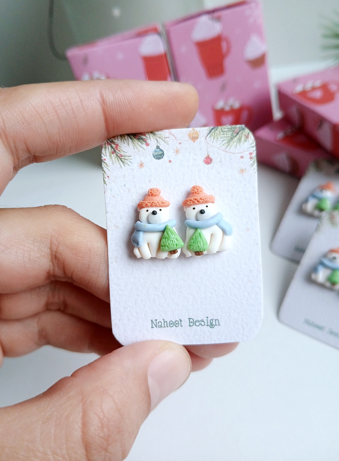 Cercei Ursuleti - crăciun - cadouri de moș crăciun - cadouri de moș crăciun - Artynos.ro