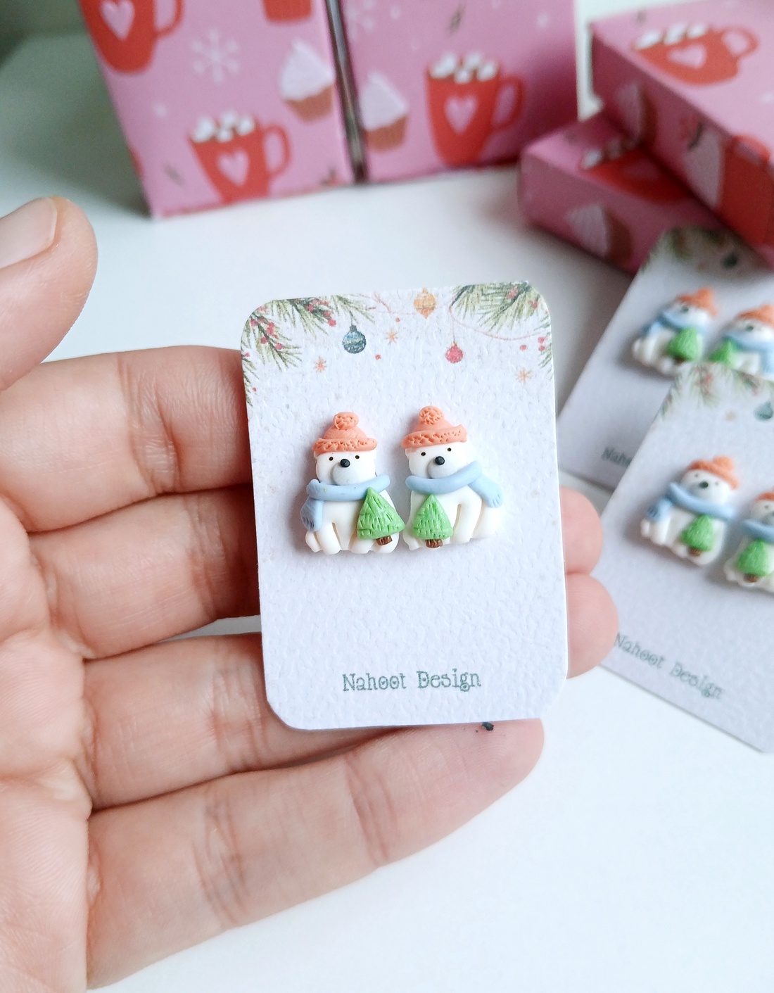 Cercei Ursuleti - crăciun - cadouri de moș crăciun - cadouri de moș crăciun - Artynos.ro