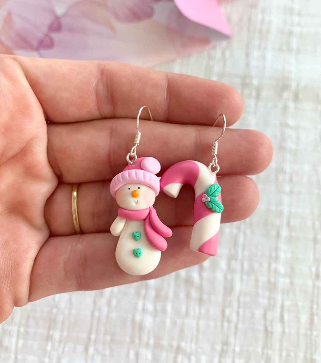 Cercei Om de zapada cu acadea ciubuc - crăciun - cadouri de moș crăciun - cadouri de moș crăciun - Artynos.ro