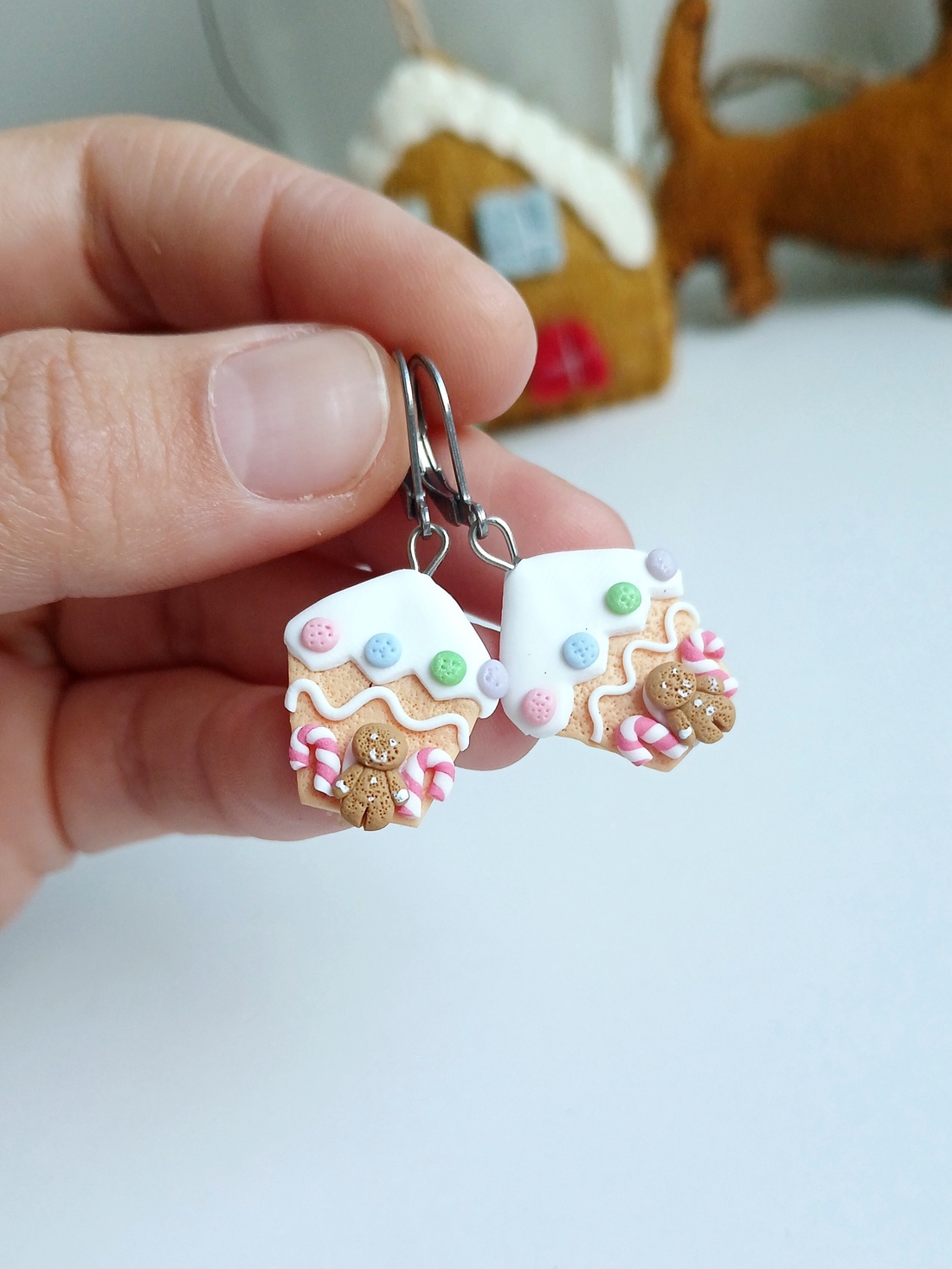 Cercei Gingerbread - crăciun - cadouri de moș crăciun - cadouri de moș crăciun - Artynos.ro