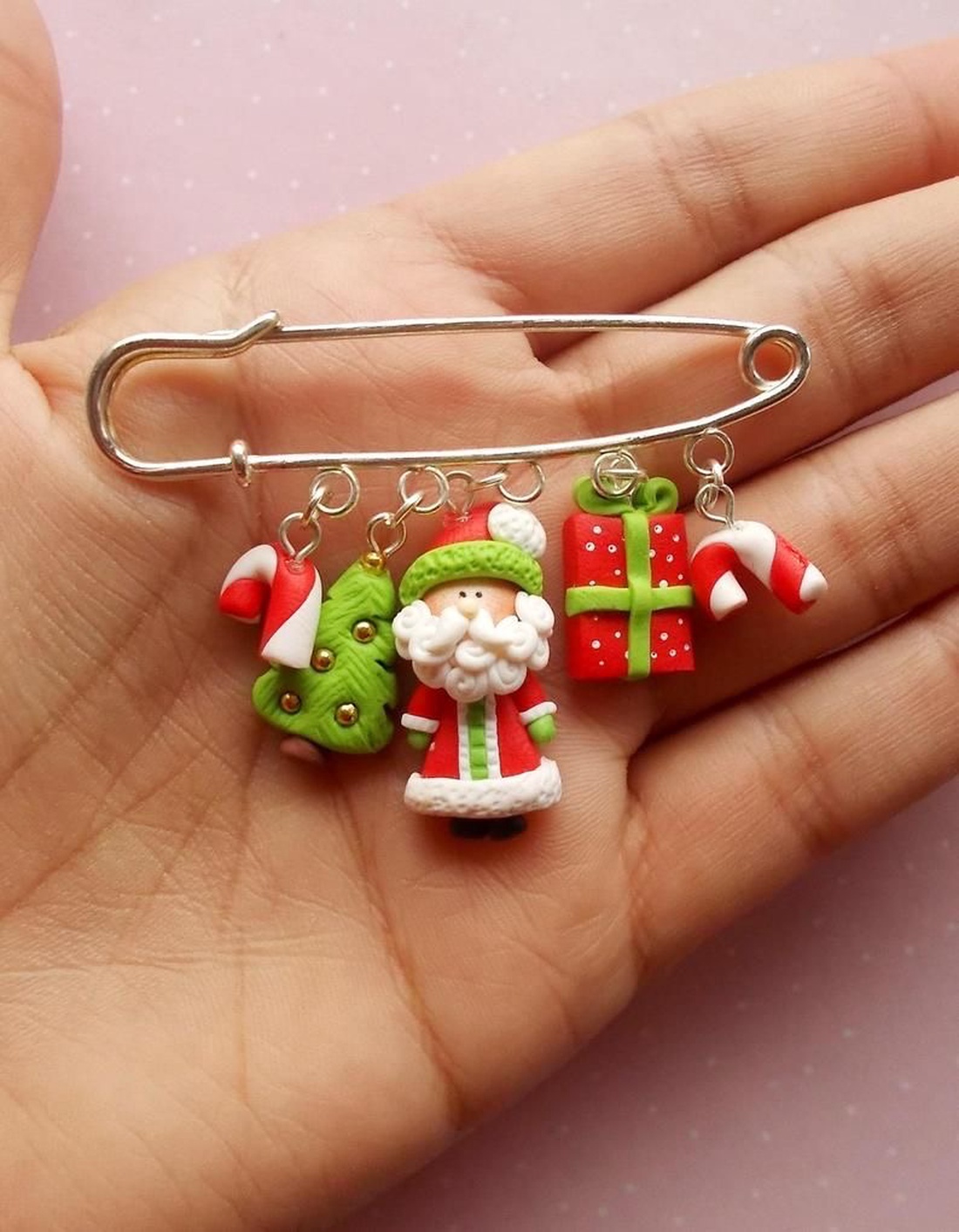 Brosa Holly Jolly Christmas - crăciun - cadouri de moș crăciun - cadouri de moș crăciun - Artynos.ro