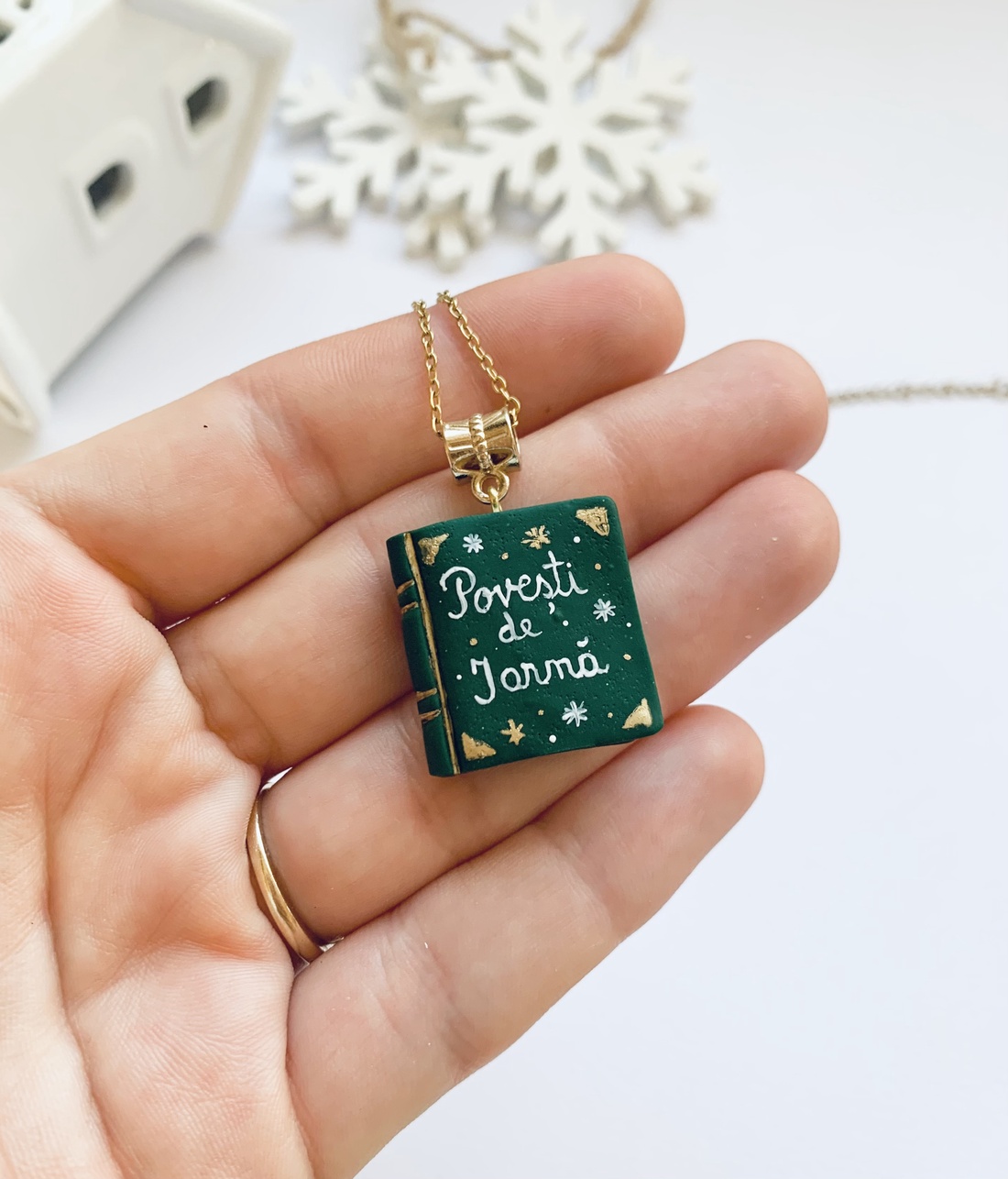 Colier Povesti de iarna - crăciun - cadouri de moș crăciun - cadouri de moș crăciun - Artynos.ro