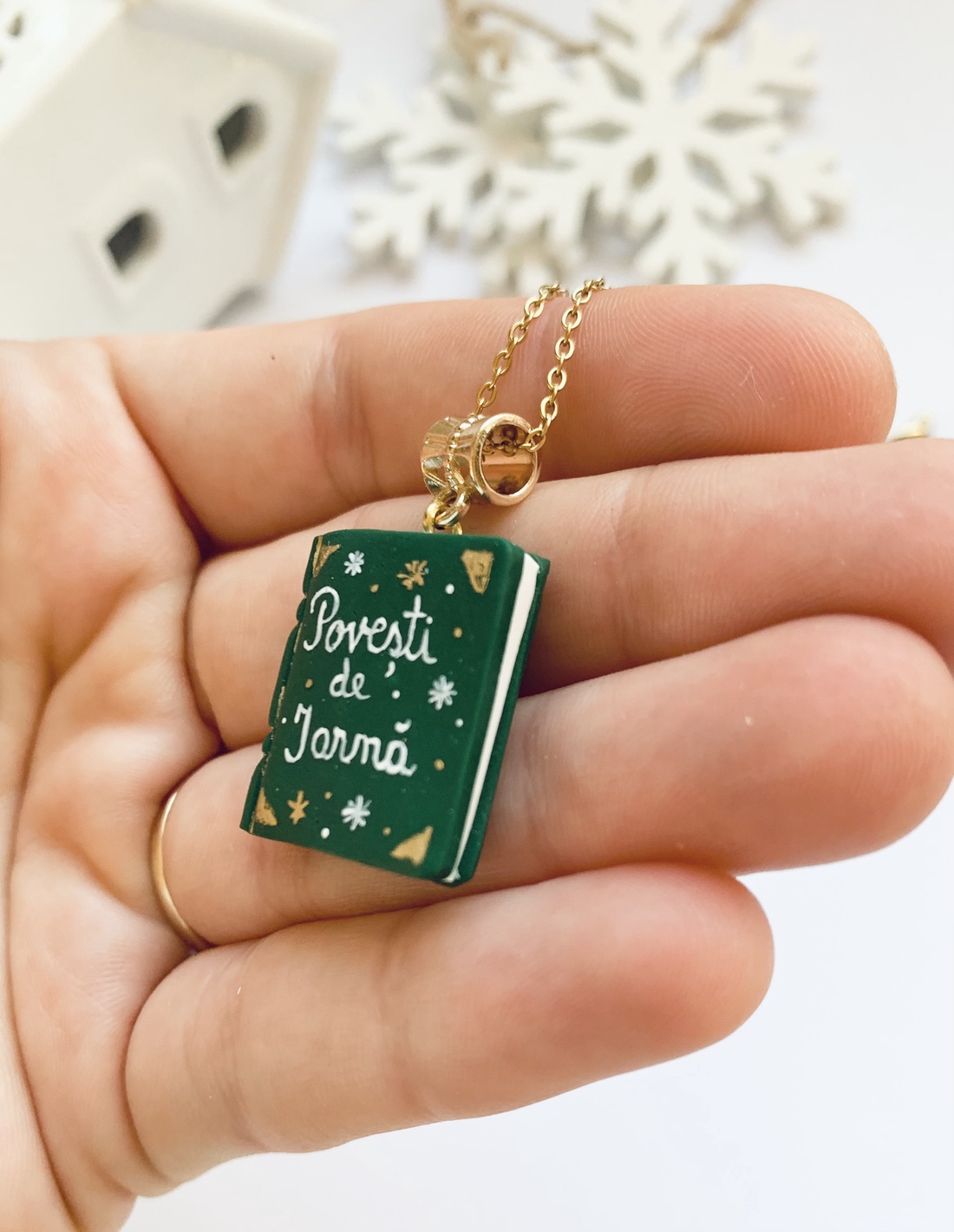 Colier Povesti de iarna - crăciun - cadouri de moș crăciun - cadouri de moș crăciun - Artynos.ro