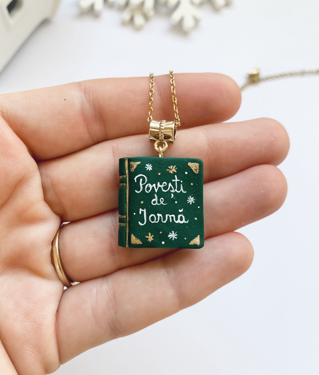 Colier Povesti de iarna - crăciun - cadouri de moș crăciun - cadouri de moș crăciun - Artynos.ro