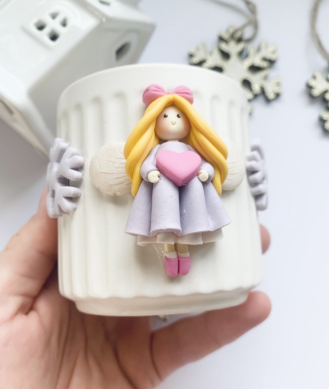 Suport lumanare Angelic Fairy - crăciun - cadouri de moș crăciun - cadouri de moș crăciun - Artynos.ro