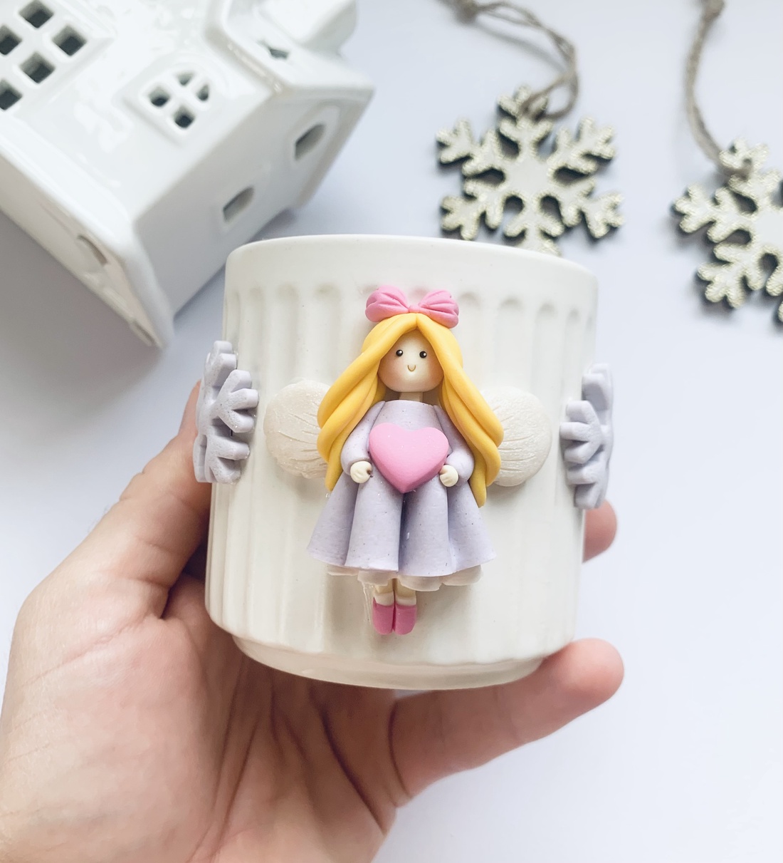 Suport lumanare Angelic Fairy - crăciun - cadouri de moș crăciun - cadouri de moș crăciun - Artynos.ro