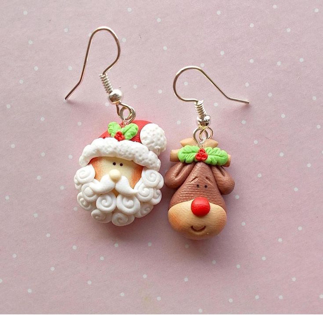 Cercei Mos Craciun si Rudolph - crăciun - cadouri de moș crăciun - cadouri de moș crăciun - Artynos.ro