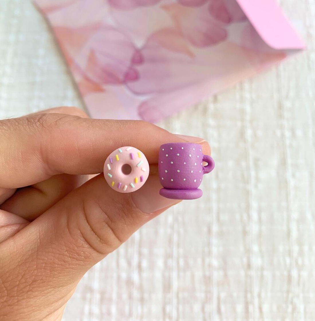 Cercei Donuts Coffee - bijuterii - cercei - cercei cu figurine - Artynos.ro