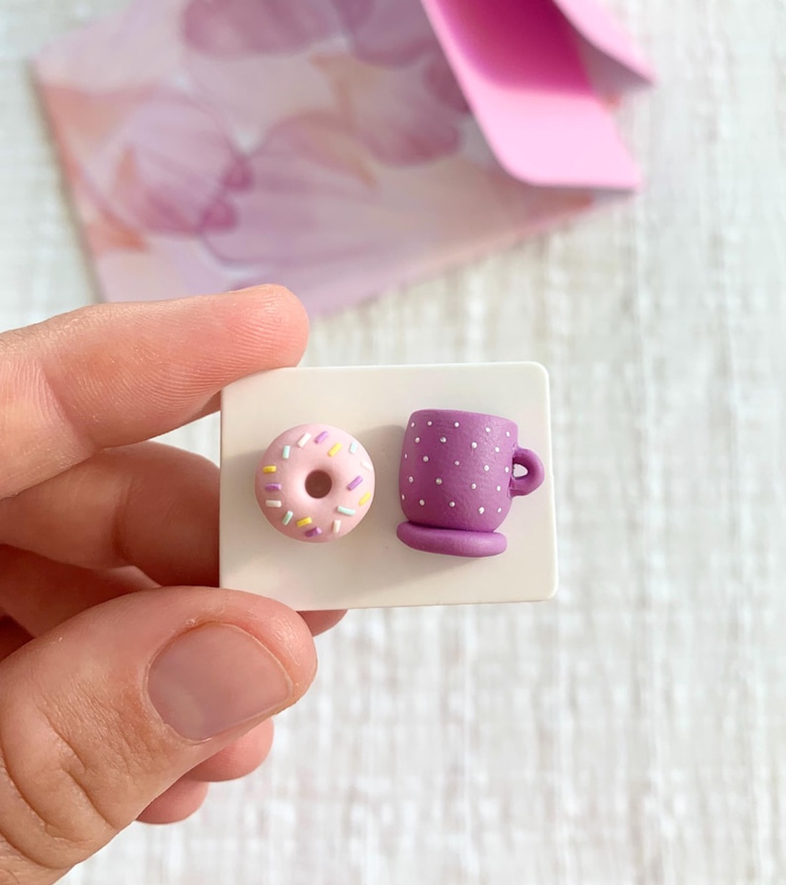 Cercei Donuts Coffee - bijuterii - cercei - cercei cu figurine - Artynos.ro