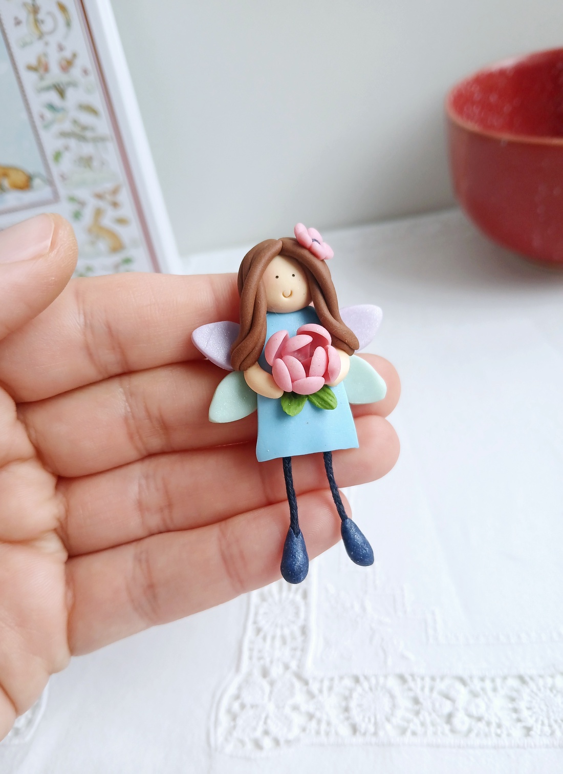 Broșă Zână - bijuterii - mărțișor - Artynos.ro