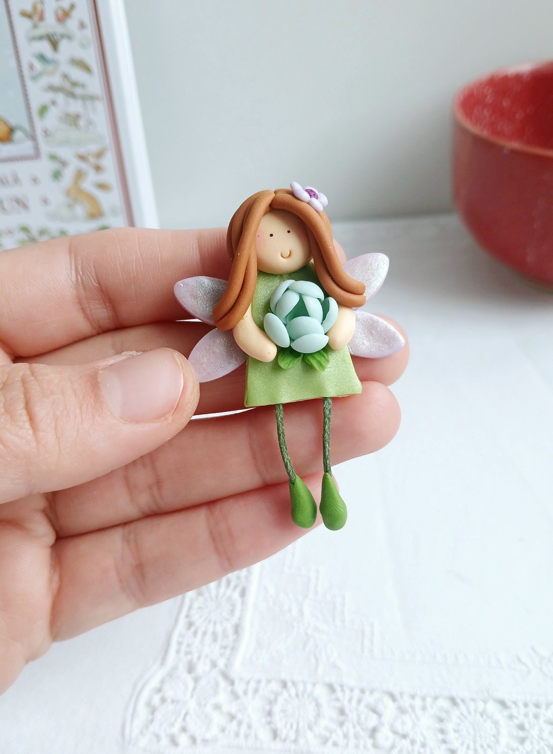 Broșă Zână - bijuterii - mărțișor - Artynos.ro