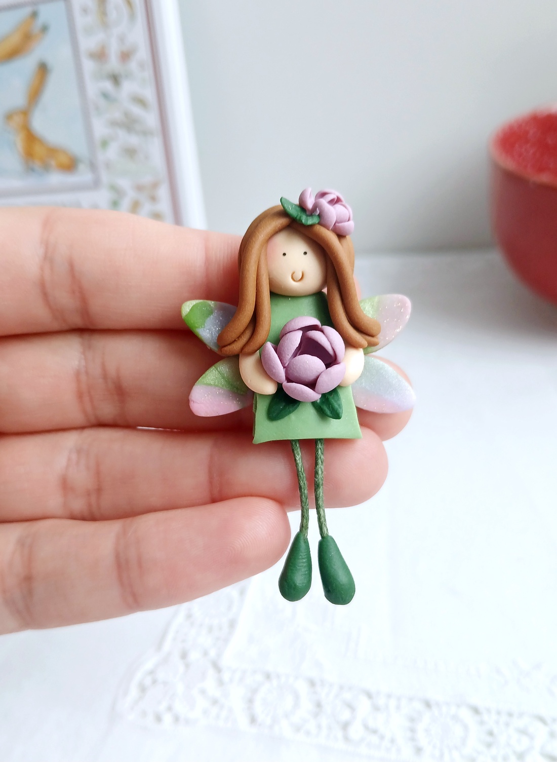 Broșă Zână - bijuterii - mărțișor - Artynos.ro