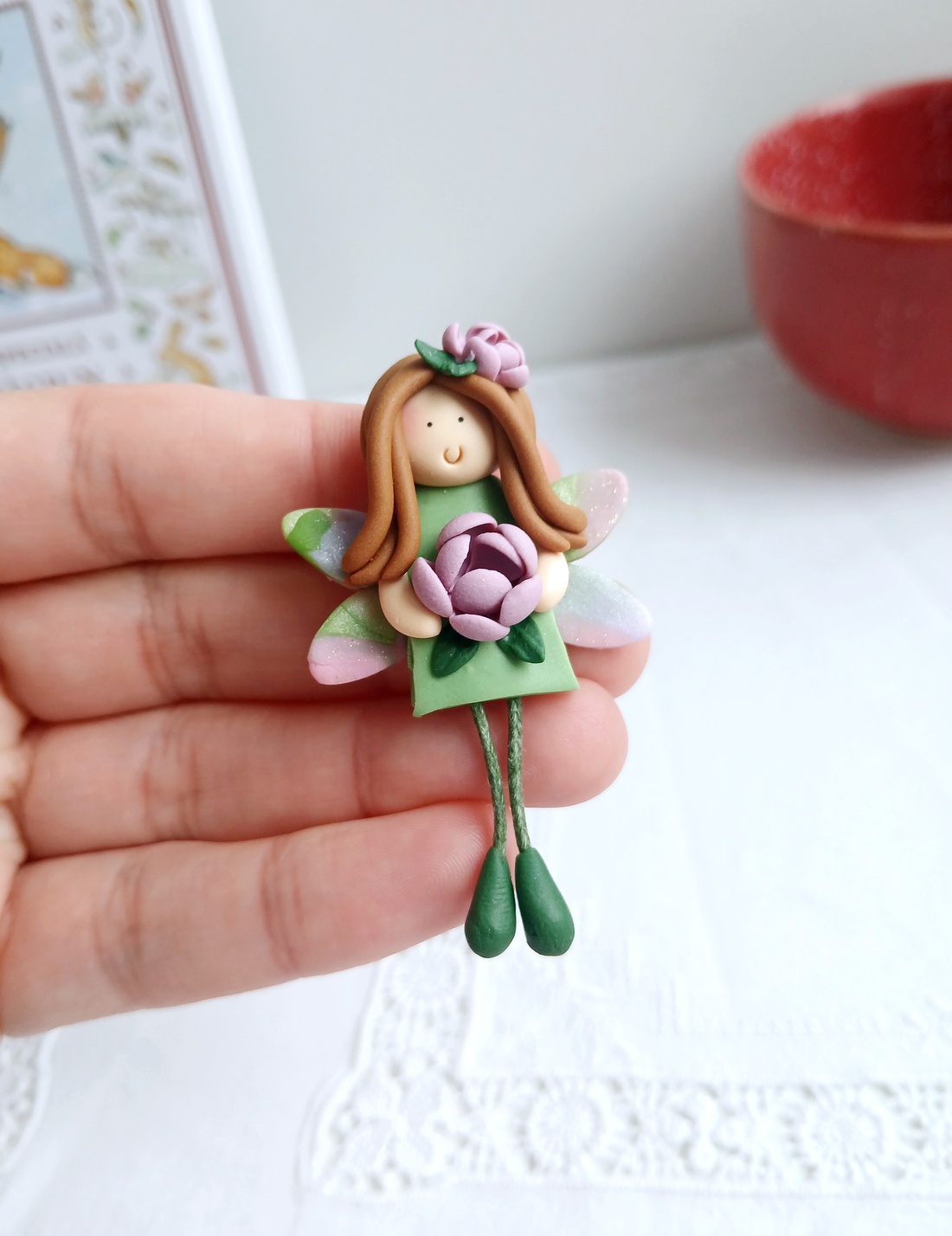 Broșă Zână - bijuterii - mărțișor - Artynos.ro